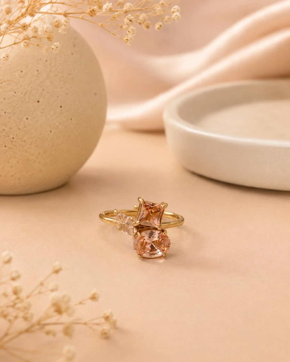 Bague fine ajustable sertis de zirconiums colorés dégradés - Image 4