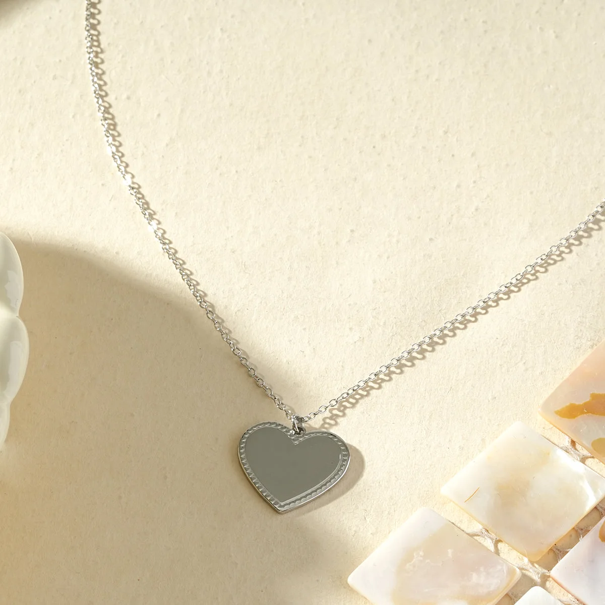 Collier pendentif cœur à graver - Image 2