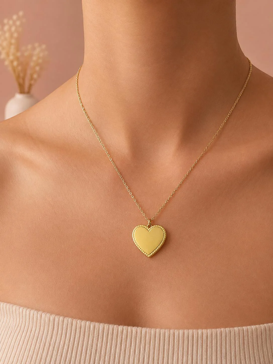 Collier pendentif cœur à graver - Image 4