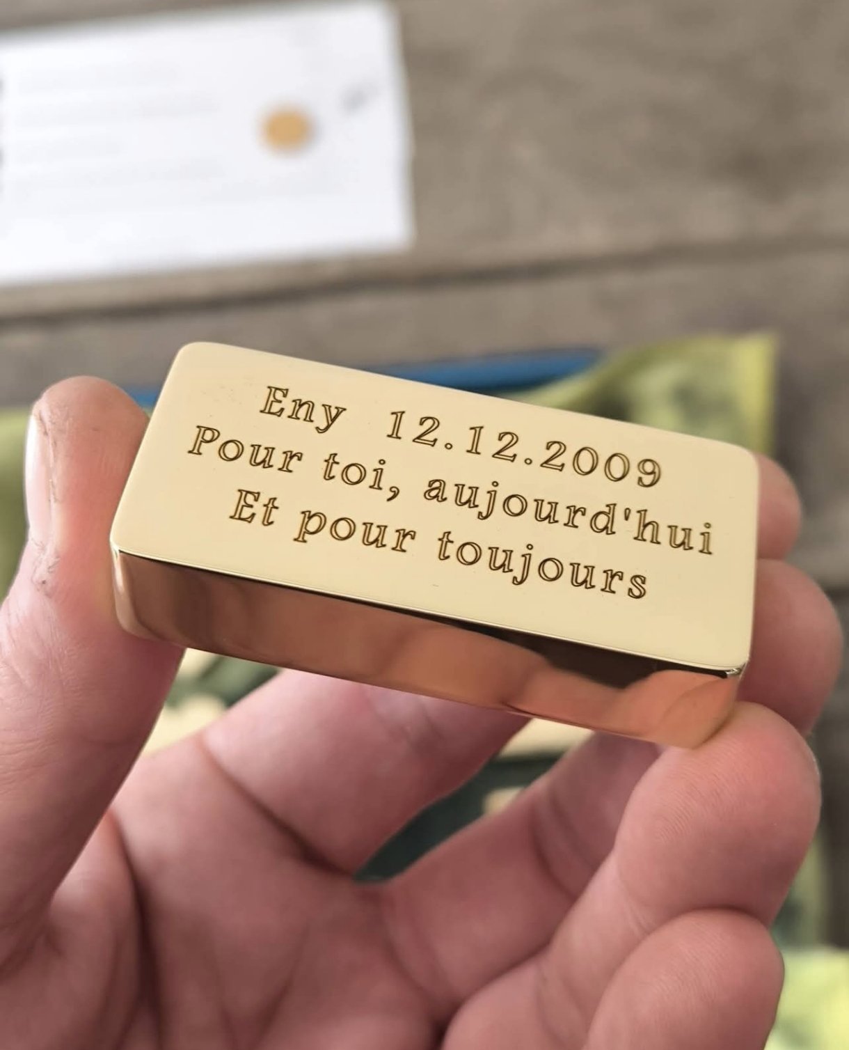 Lingot de 200 g en or nordique à personnaliser au laser avec images ou texte - Image 2